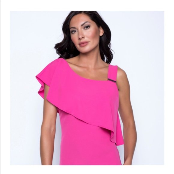 Frank Lyman Design Tops - Frank Lyman Design Collection  Top Asymmetrical Cold Shoulder 12